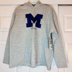 University of Michigan Wolverines Women’s Hoodie M Gray NWT Sparkle Rhinestone L